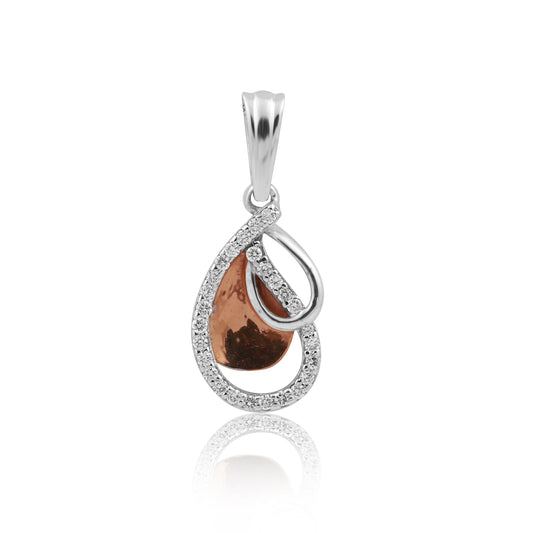 Twisted Ribbon Diamond Pendant