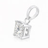 4.00 ct DEW Princess Cut Certified Moissanite Pendant Gold Vermeil Holiday Jewellery