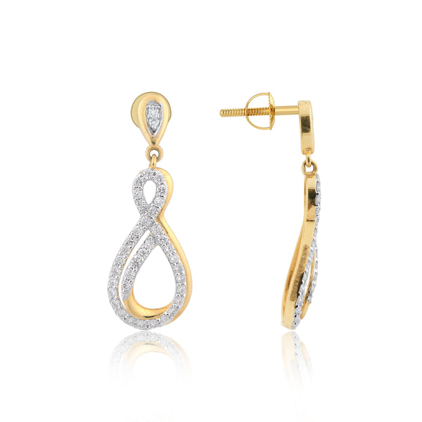 0.70 Ct. IGI Certified  18K Solid Gold Natural Diamond Earrings for Women