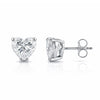 4 ct DEW Certified Treated White Moissanite Solitaire Studs Great Shine 18K Gold Plated