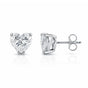 4 ct DEW Certified Treated White Moissanite Solitaire Studs Great Shine 18K Gold Plated