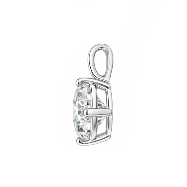 4.20 ct DEW Certified Moissanite Pendant in Gold Vermeil Ideal Gift