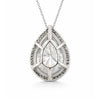 25.50 ct DEW Certified White Moissanite Pendant in 925 Silver – Anniversary Gift