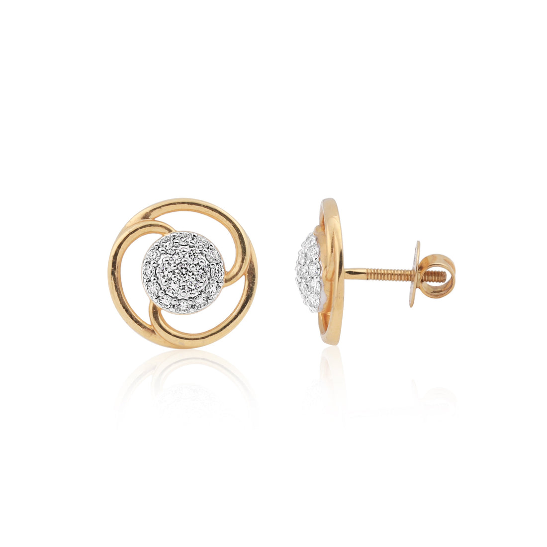 0.40 Ct IGI Certified . Natural Diamond 18KT Gold Stud Earrings gifts for wife