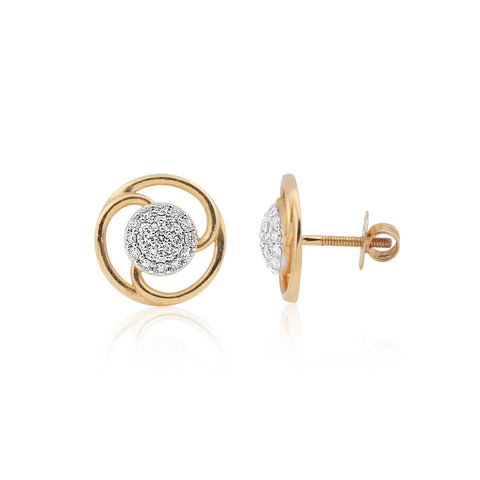 0.40 Ct IGI Certified . Natural Diamond 18KT Gold Stud Earrings gifts for wife