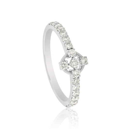 Floral Diamond Ladies Ring