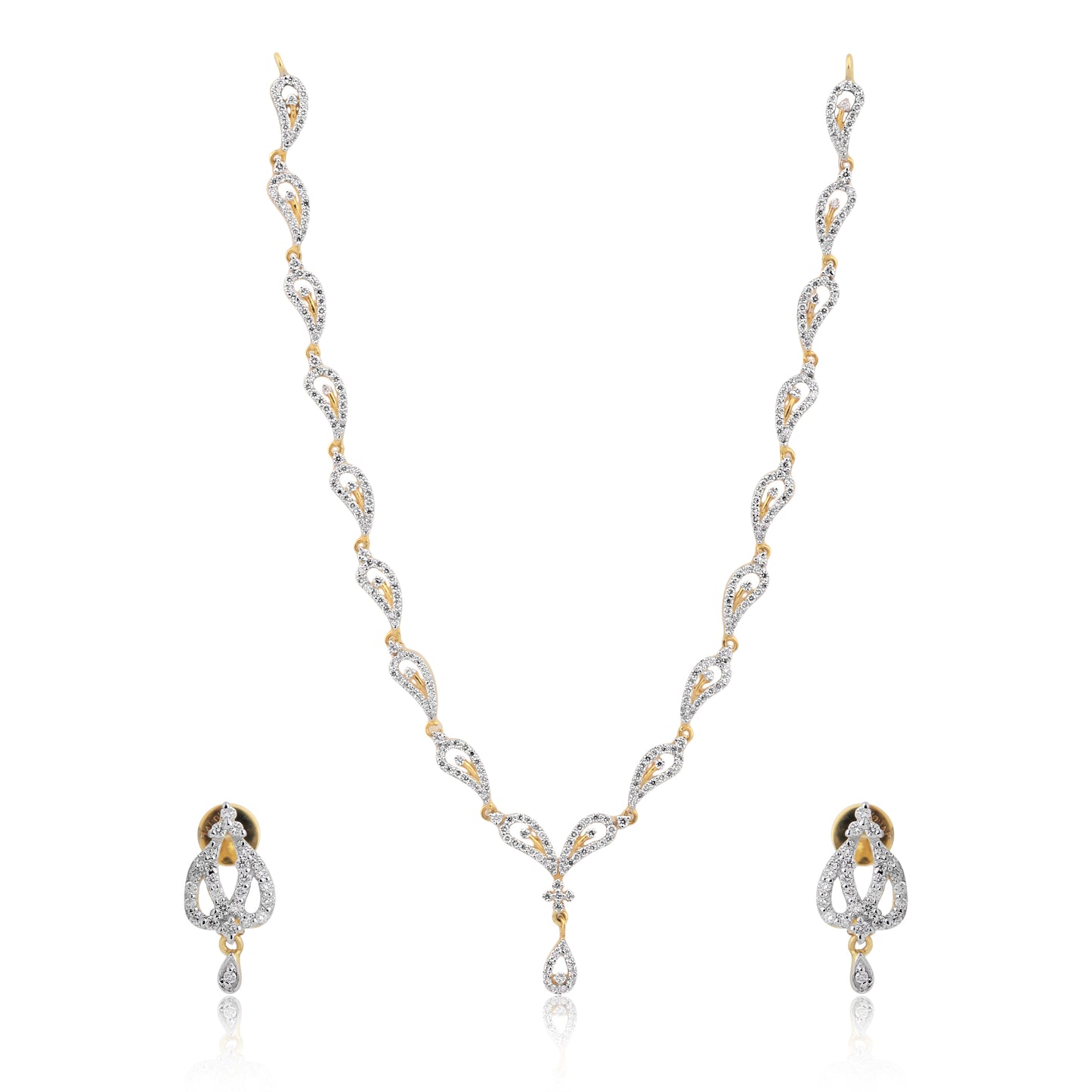 Graceful Diamond Necklace and Earring Set