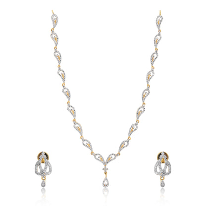 Graceful Diamond Necklace and Earring Set