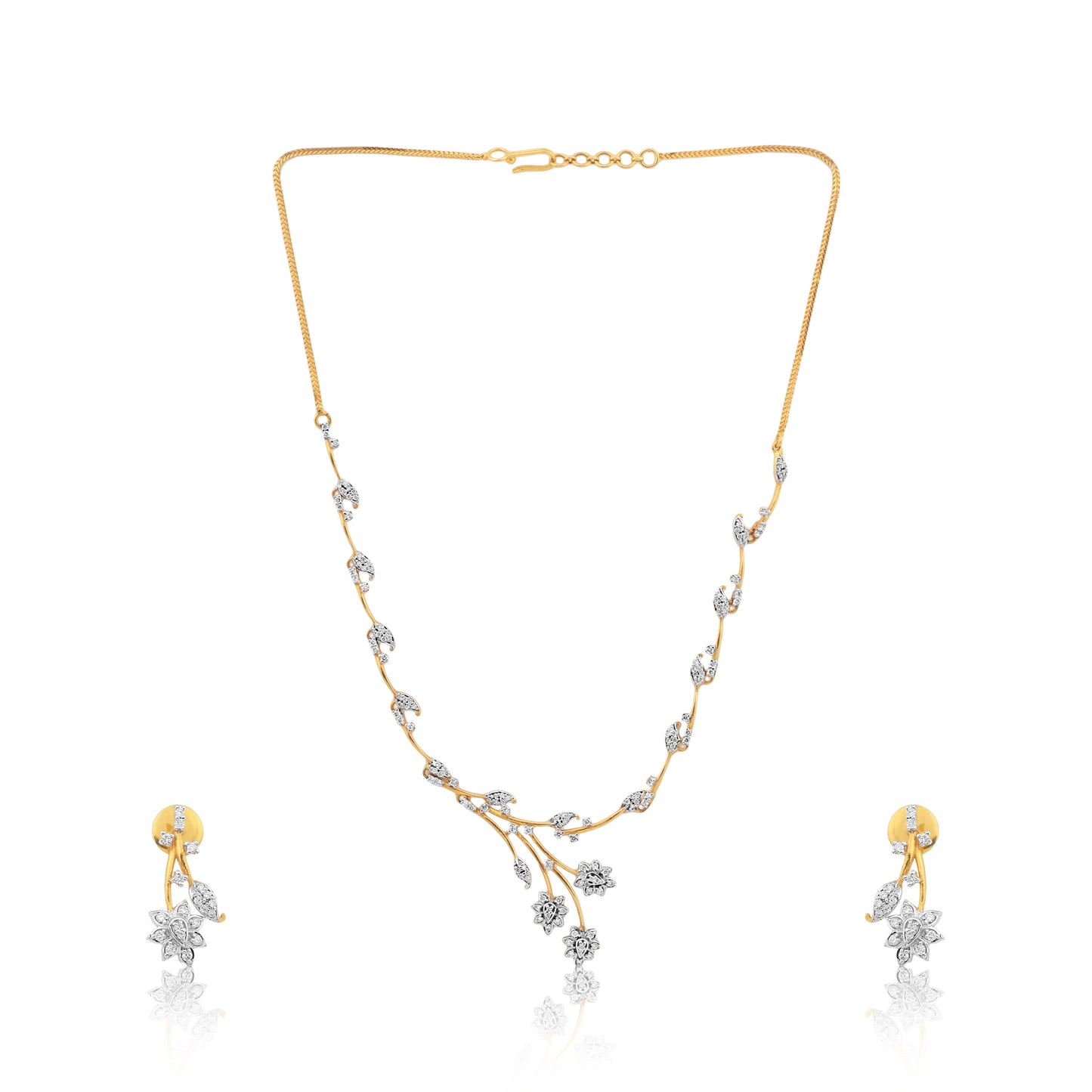 Golden Aurora Diamond Necklace Set