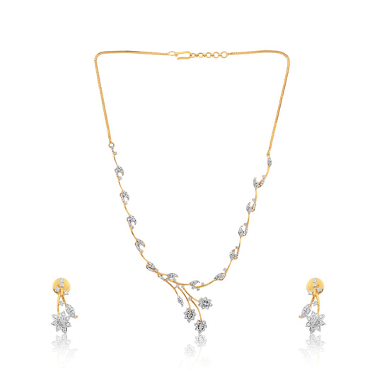 Golden Aurora Diamond Necklace Set
