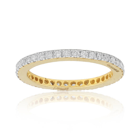 Yellow Gold Full Eternity Diamond Band
