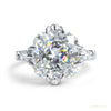 3.00 ct DEW Certified White Moissanite Solitaire Ring – Elegant Jewellery in 18K Gold Pla 18K Gold Plated – white background main image