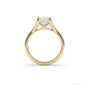 3.08 ct DEW Emerald Cut Moissanite Ring Gift for Her Wedding or Birthday 18K Gold Plate 18K Gold Plated