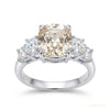 3.18 ct DEW Off White Moissanite Ring Gift for Women – Christmas Sale 18K Gold Plated V 18K Gold Plated – white background main image