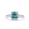3.20 ct DEW Round Blue Moissanite Solitaire Ring in – Bridal Jewellery 18K Gold Plated Ve 18K Gold Plated – white background main image
