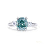 3.20 ct DEW Round Blue Moissanite Solitaire Ring in – Bridal Jewellery 18K Gold Plated Ve 18K Gold Plated