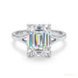 3.25 ct DEW Round Off White Moissanite Solitaire Ring in – Elegant Gift 18K Gold Plated