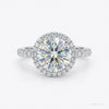 3.25 ct DEW Round Off White Moissanite Solitaire Ring in – Gift Pick 18K Gold Plated Ve 18K Gold Plated – white background main image