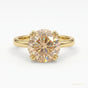 3.45 ct DEW Champagne Treated Moissanite Solitaire Ring in Certified 18K Gold Plated Ve 18K Gold Plated