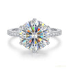 3.5 ct DEW Certified White Round Cut Moissanite Solitaire Ring Romantic Gift 18K Gold P 18K Gold Plated – white background main image