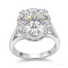 3.50 ct DEW Certified Round Cut White Moissanite Solitaire Ring In 18K Gold Plated Verm 18K Gold Plated – white background main image