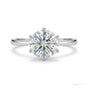 3.50 ct DEW Certified White Round Cut Moissanite Solitaire Ring 18K Gold Plated