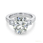 3.50 ct DEW Round Moissanite Solitaire Ring Bridal Wedding Gift for Women 18K Gold Plat 18K Gold Plated