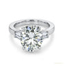 3.50 ct DEW Round Moissanite Solitaire Ring Bridal Wedding Gift for Women 18K Gold Plated in 18K Gold Plated Vermeil