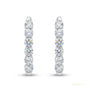1.00Ct Round Natural GH/SI Diamond Huggie Hoop Women's Earrings 14k White Gold