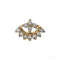 Fancy Women's proposal Gift Stud Natural Diamond Earrings 14k Gold GH SI Round
