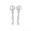 Certified Natural Diamond Tiny Drop Dangle Earrings For Women 14k Gold Pear Cut – white background main image