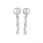 Certified Natural Diamond Tiny Drop Dangle Earrings For Women 14k Gold Pear Cut