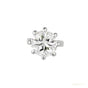 Round Cut Natural Diamond Women's 6 Prong Set Stud Earrings 14k White Gold