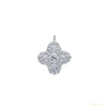 Round Natural GH/SI Diamond Clover Stud Daily Wear Earring 14k White Gold – white background main image