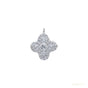 Round Natural GH/SI Diamond Clover Stud Daily Wear Earring 14k White Gold