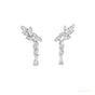 Marquise Cut Natural Certified Diamond Drop Dangel Earrings In 14k White Gold