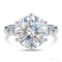 3.65 ct DEW Certified White Moissanite Ring in – Christmas Gift Jewellery 18K Gold Plated