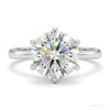 3.70 ct DEW Certified White Moissanite Statement Ring – Christmas Deal 18K Gold Plated 18K Gold Plated – white background main image