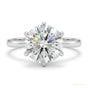 3.70 ct DEW Certified White Moissanite Statement Ring – Christmas Deal 18K Gold Plated 18K Gold Plated