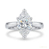 3 ct DEW Certified Marquise Cut White Moissanite Solitaire Ring For Daughter 18K Gold P 18K Gold Plated – white background main image