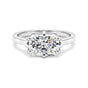 3.10 Ct Radiant Cut Lab Grown Diamond Ring — VS1 Clarity, 18k Gold Vermeil