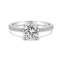 3.20 Ct Cushion Cut Lab Grown Diamond Ring — VS1 Clarity, 18k Gold Vermeil