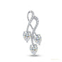3.35 ct DEW Certified Pear Cut White Moissanite Pendant In Vermeil 925 Silver