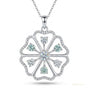 3.5 ct DEW Certified Round Cut Moissanite Solitaire Pendant In Gold Vermeil