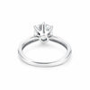 3.20 ct DEW Certified Round Cut White Moissanite Solitaire Ring 18K Gold Plated