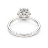 2.85 ct DEW Certified White Moissanite Solitaire Ring in – Gift for Wife 18K Gold Plated