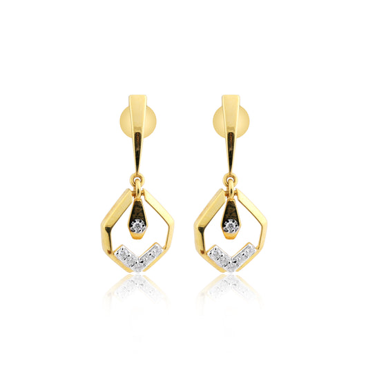 Golden Teardrop Whispers Diamond Tops