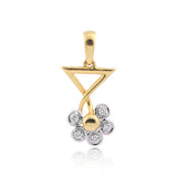 0.18 Ct IGI Certified Natural Diamond Pendant And Earrings Set 18KT Yellow Gold