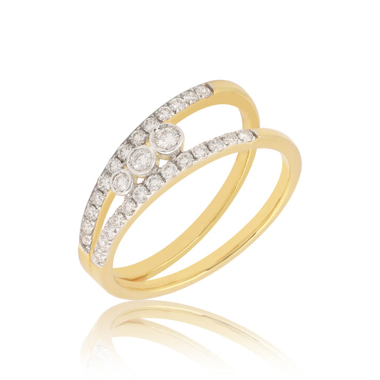 Radiant Rows Diamond Ring