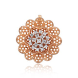 0.59 Ct. IGI Certified 18KT Rose Gold Natural Diamond Pendant And Earrings Set